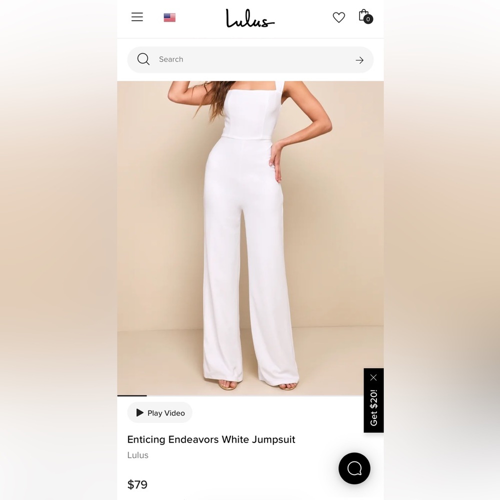 Lulu's White Wide-Leg Jumpsuit